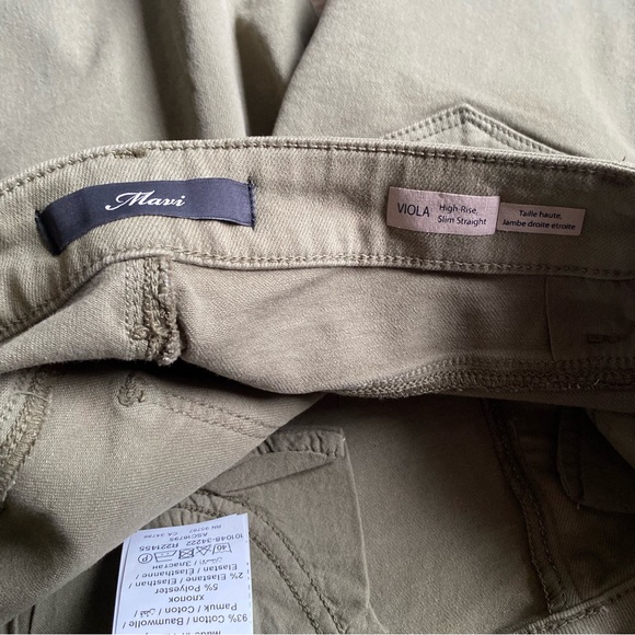 Mavi Women's Viola High-Rise Straight Leg Jeans In Olivine La Vintage raw hem - Picture 7 of 10